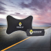 Подарочный набор автомобилиста из черного велюра для Renault (рено) (подушка под шею на подголовник и ключница) 2972